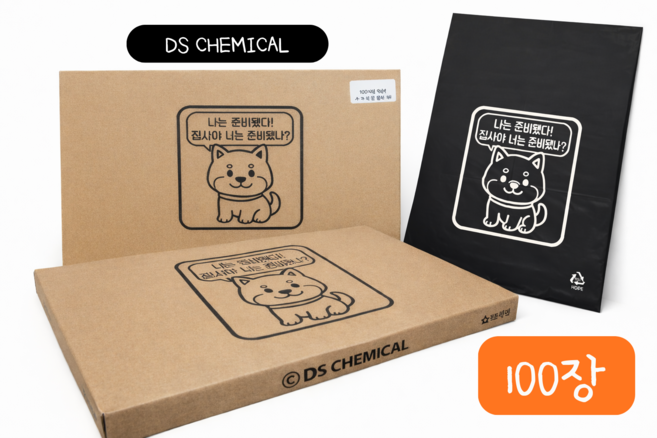 [동서비닐]100매 우리집 댕댕이 똥봉다리(22x30cm)BOX형, 1개, 100개입, 블랙