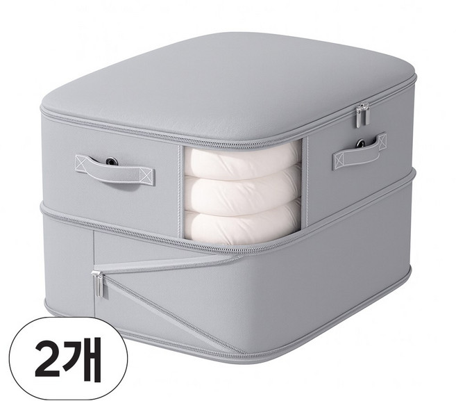 코코로 이불 압축파우치 압축팩 정리함 이불팩 대용량 수납 보관 1+1, 어반그레이, 2개
