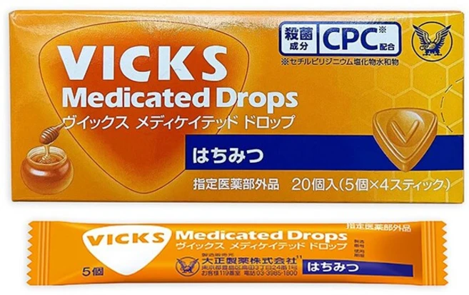 大正製薬 ヴィックス VICKS 다이쇼제약 빅스 메디케이티드 드롭 꿀 20개 지정 디저트 사탕 캔디 일본 출고 - 쿠팡