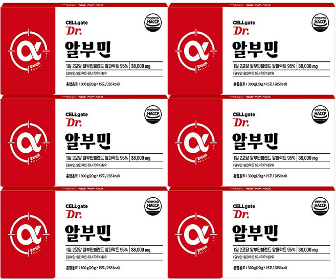 셀게이트 마시는 닥터 알부민 레몬맛 스틱, 6개, 15회분