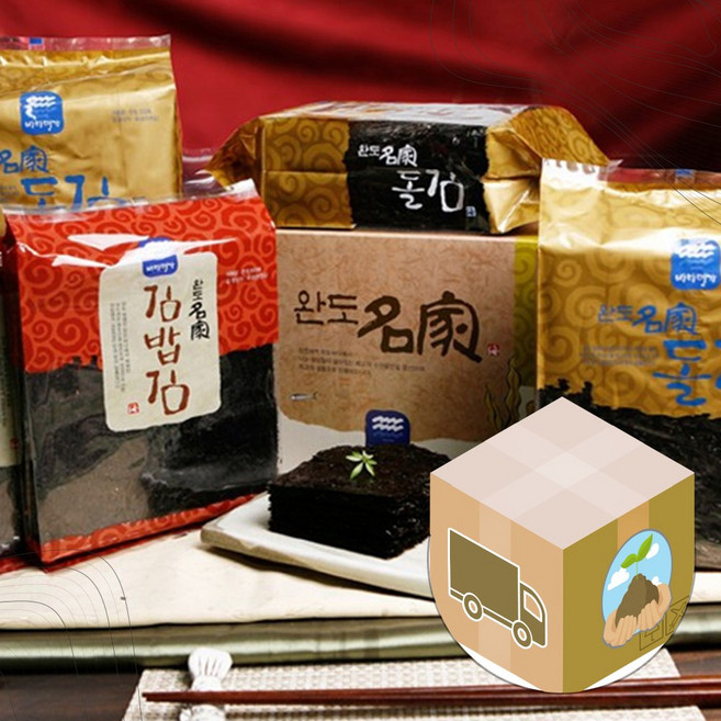 국산 완도 돌 김밥 김 2종 선물세트 WD-MG(총 500장)