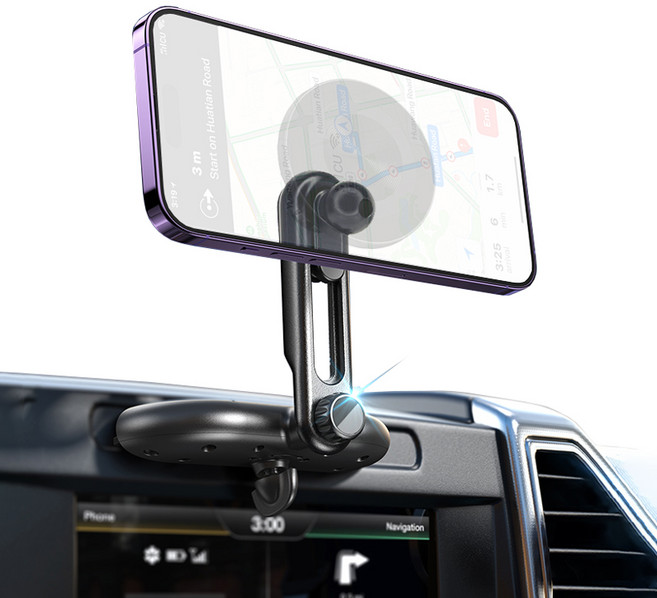 아이베리 프리미엄 360도 회전 CD 슬롯 차량용 17mm 마운트 거치대, 블랙, 1개