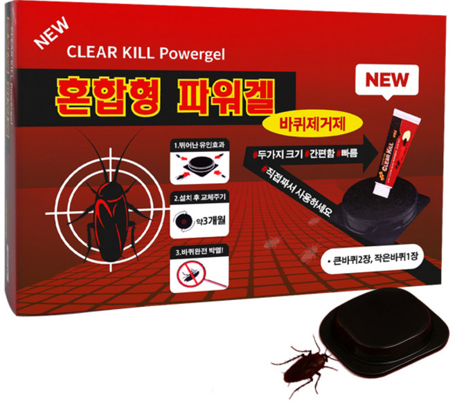 삼현제약 CLEAR KILL Powergel 클리어킬 파워겔 혼합형 (큰바퀴2장+작은바퀴1장), 1개, 60g
