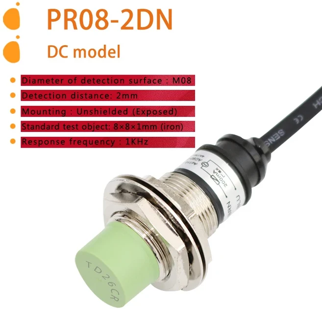 Autonics 근접 스위치 유도 센서 PR08-2DN 2DP 감지 거리 M8 M12 NPN, 11 PR08-2DN