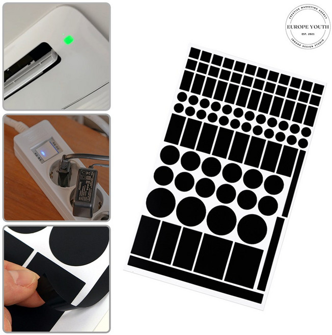 에어컨 불빛차단 암막스티커 전등스위치 모니터전원 불빛 홈캠 멀티탭 LED 빛 가리개 스티커