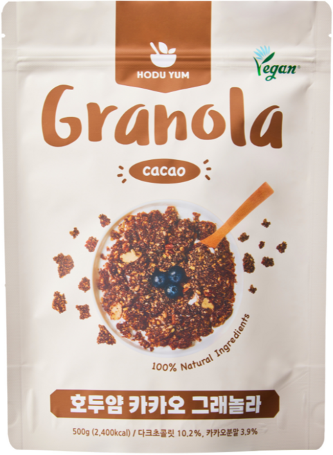 호두얌 수제 그래놀라 카카오, 500g, 2개