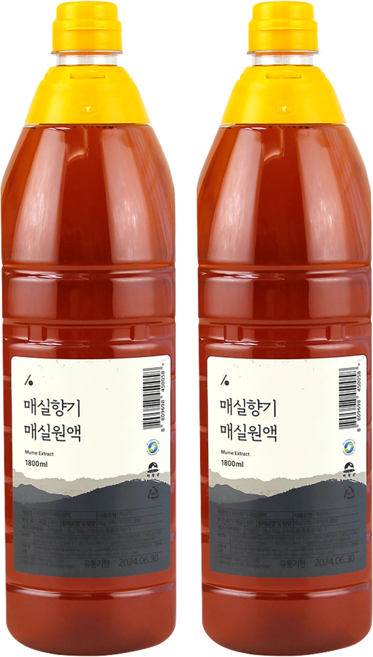 시골원 매실향기 매실청 업소용 대용량 1800ml, 2개, 1.8L