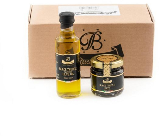 라 루스티첼라 - 블랙 트러플 파테와 올리브 오일 세트 (190g 6 70OZ) 비건 글루텐 프리 콜레스테롤 프리..., 190g