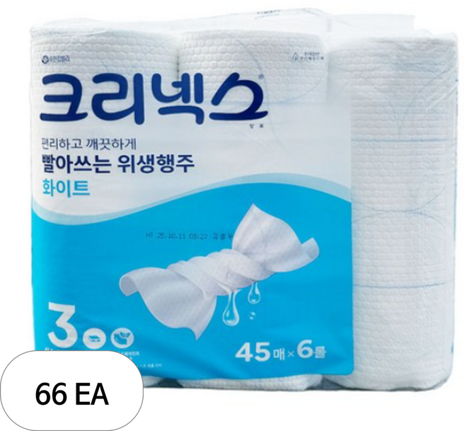 스카트 빨아쓰는 천연펄프 행주타월, 45매, 66개