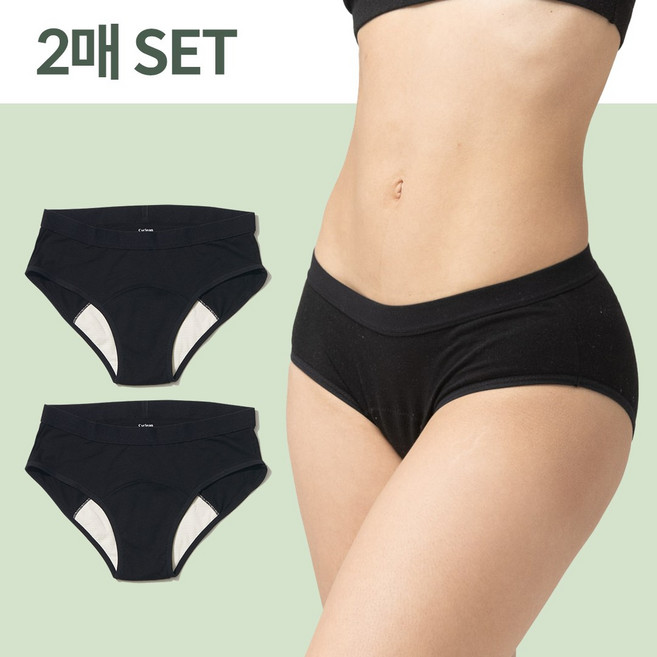 싸이클린 생리팬티 2매 세트모음 식약처허가 입는생리대팬티 초등 주니어 오가닉속옷 초경 선물 오버나이트