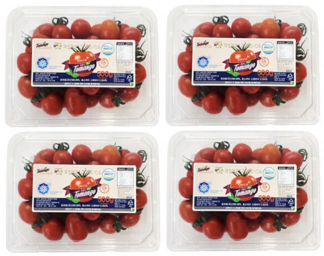 생생스토리 스테비아 대추방울토마토 대추토망고, 500g, 4개