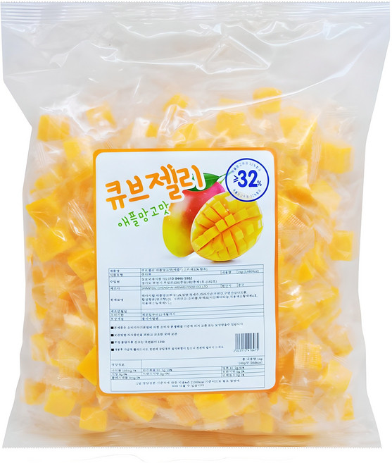 애플망고맛 큐브젤리, 1kg, 1개