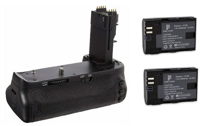 캐논 BG-E13 호환 배터리그립+LP-E6 호환배터리 2개 EOS 6D, BG-E13 호환그립+LP-E6 호환배터리 2개, 1개