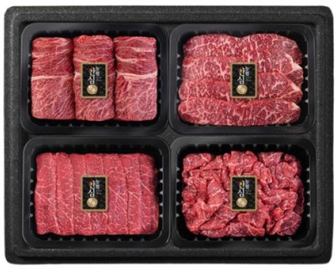 [농협안심한우] 1등급 선물세트 1.2kg (꽃등심+채끝+실속구이+불고기) 1세트, [농협안심한우] 1등급 선물세트 1.2kg (꽃등심+채