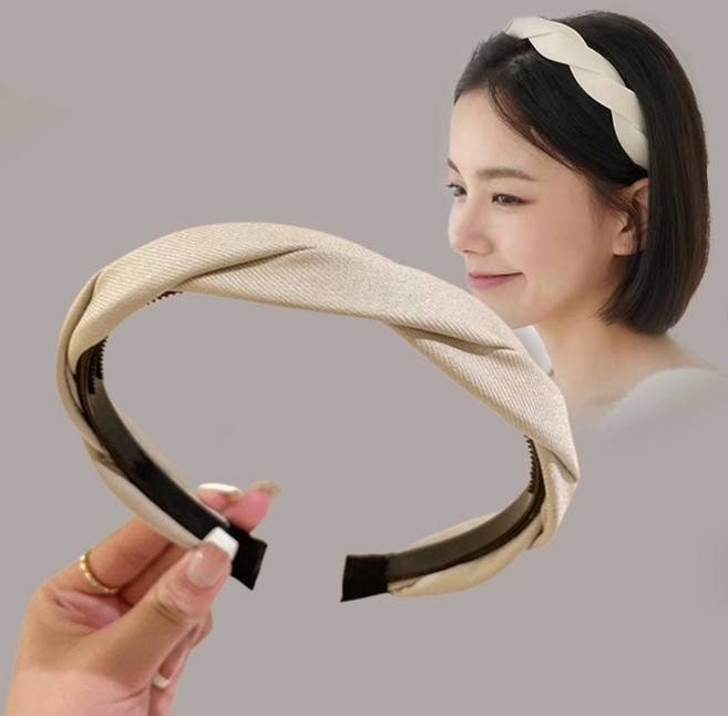 데일리 편안한 클래식 꽈배기 꼬임 머리띠 귀안아픈 여성 헤어밴드