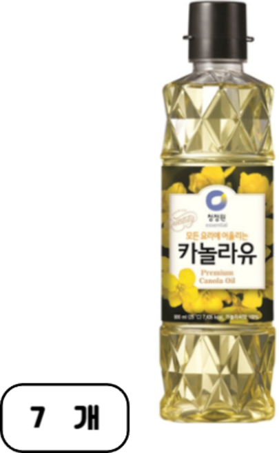 청정원 카놀라유, 900ml, 7개