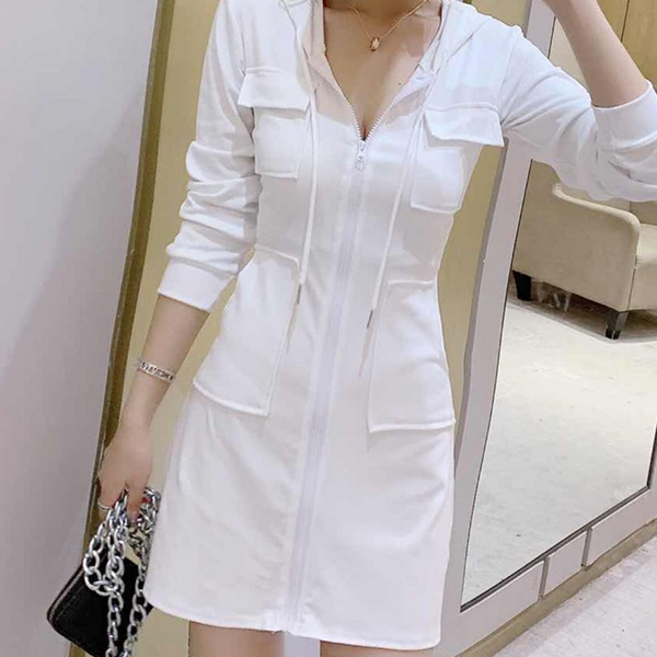 로렌미 킨스 포켓 집업 후드 원피스 S250925FW-4