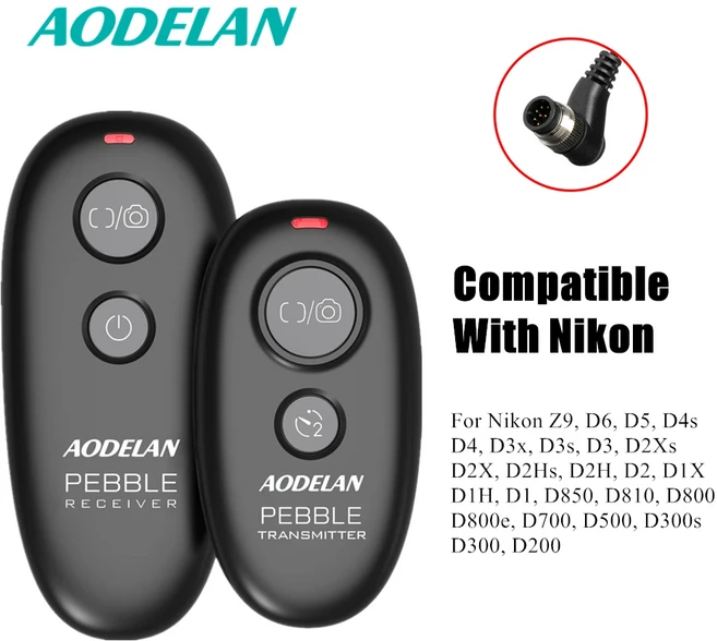 [누리사진관]Canon R100 R5C 80D 70D M6용 AODELAN 카메라 무선 셔터 릴리즈 원격 제어; 니콘 Z9 D6 D5; 후, 06 N8 for Nikon, 01 China
