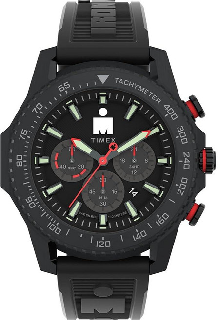Timex 남성용 아이언맨 트라이애슬론 아드레날린 48mm 시계 블루/블루/실버톤 스포츠 202979