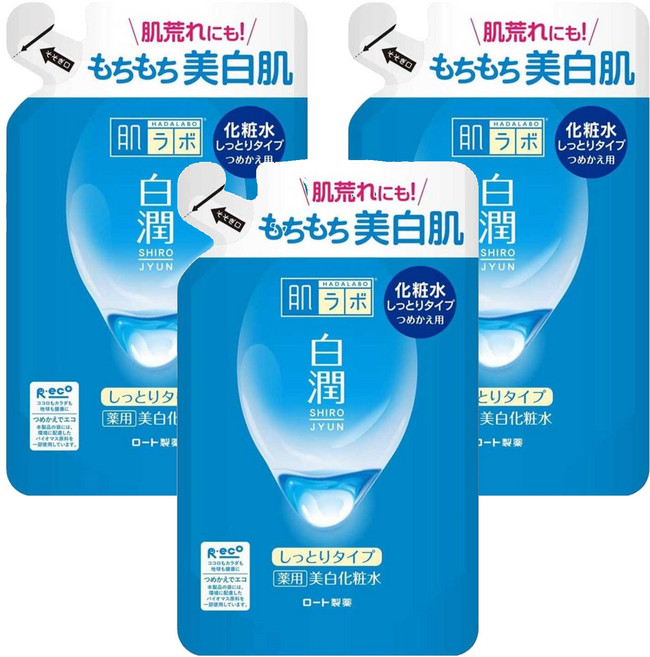 하다라보 시로준 화장수 모이스트 타입 리필용, 3개, 170ml