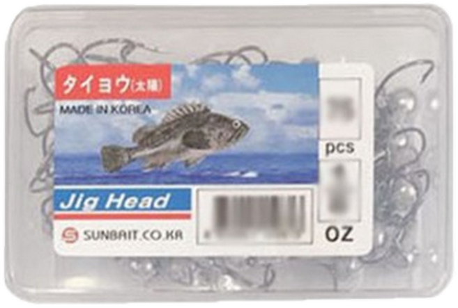 썬베이트 지그헤드 벌크 낚시바늘 배스 광어 우럭 대응 바다 민물 겸용 루어용 훅, 1개, 3/8oz (30개입) 2/0호바늘
