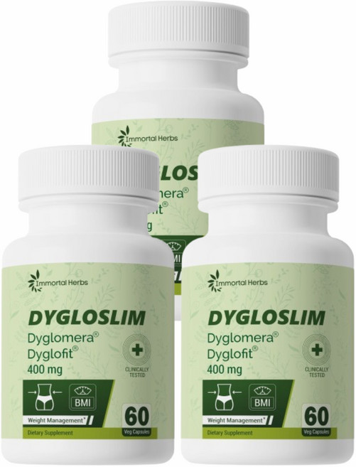Immortal Herbs Dygloslim 디글로핏 미국 특허 원료 다이글로메라 다이어트 8000%농축, 3개, 60정