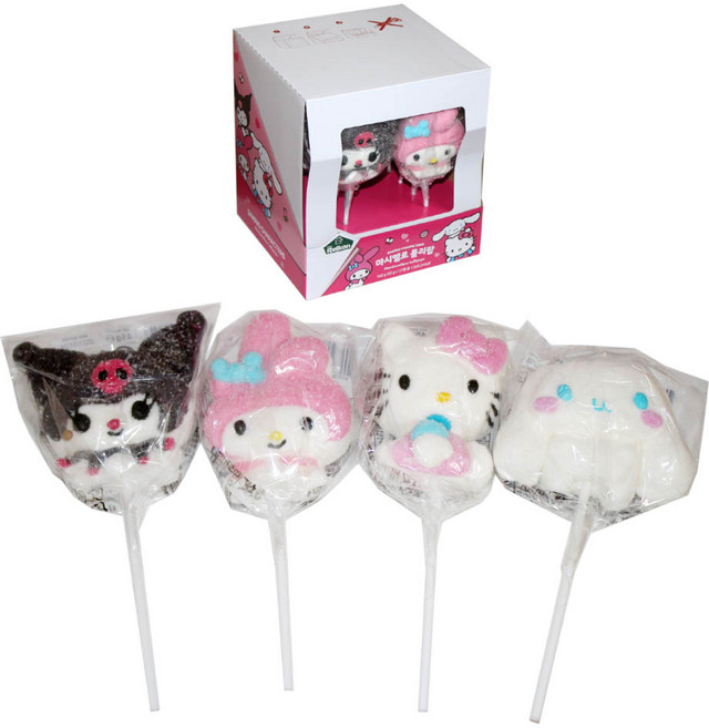 산리오캐릭터즈 마시멜로 롤리팝, 12개, 45g