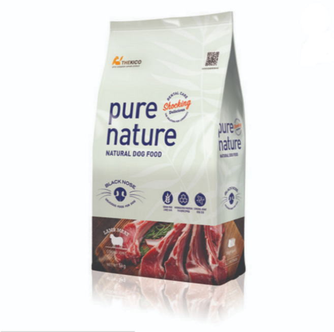 퓨어네이쳐 전연령 강아지 건식사료, 양+고구마, 5kg, 1개