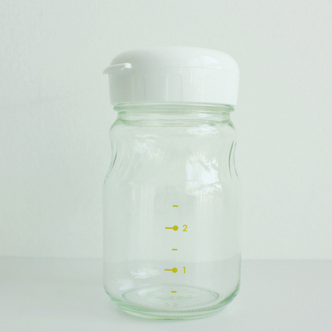 도요사사키 화이트뚜껑 유리 양념병 조미료병 485ml, 2개
