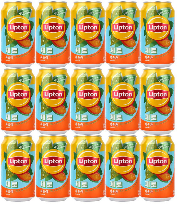 롯데 립톤 아이스티 제로(355ml x 15캔)/복숭아, 355ml, 15개