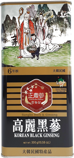 고려흑삼 KOREAN BLACK GINSENG 특대편 10뿌리이하 300g, 1개