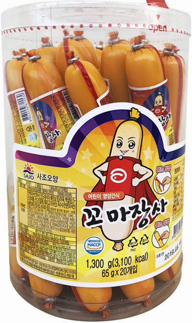 사조오양 꼬마장사 소시지 65g X 20개 1통