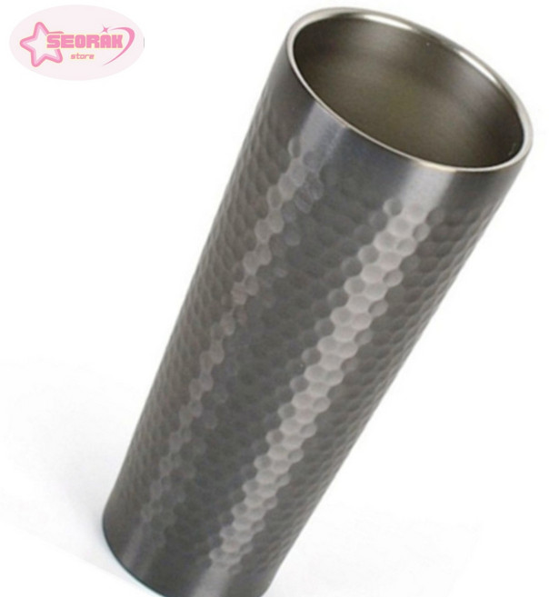 서락 벌집무늬 이중스텐컵 블랙 350ml 식당물컵