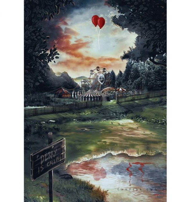 마이티프린트 IT 챕터 원 패자의 클럽 – 너도 떠다닐 거야 스티븐 킹 공포 소설 내구성 있는 17인치 x 24인치 벽 예술 작품 종이로 만들어지지 않음 공식 라이선스 수집품, 데리의 부름