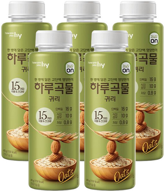 HY 한국야쿠르트 잇츠온 하루곡물 귀리 40gX5개, 40g, 5개