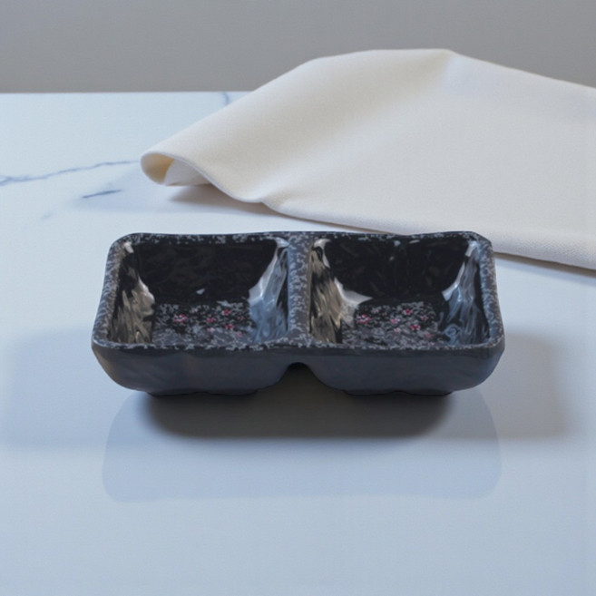 M매화 특쌍초장 멜라민 소스 종지 그릇 플레이팅 한식 일식 중식 가정 다용도, 없음, 1개