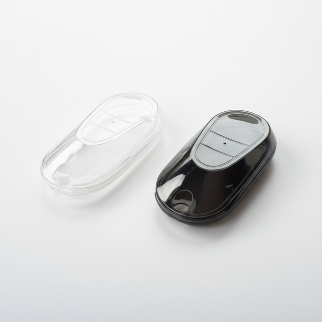 수입차 차키케이스 자동차 키케이스 투명 TPU 풀커버 슬림 케이스, 벤츠-1, 클리어