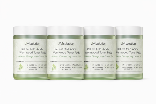 제이엠솔루션 릴리프 약산성 약쑥 토너패드 140ml, 70매입, 4개