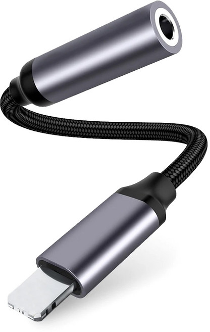 코프 휴대폰 아이폰 8핀 3.5mm 유선이어폰 변환젠더 케이블 음악감상전용 QOF-8MX, 1개, (코프)8핀 이어폰변환젠케이블(통화지원X), 110mm