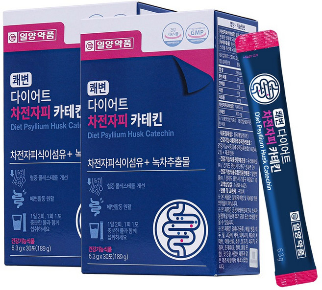 일양약품 쾌변 다이어트 차전자피 카테킨, 2개, 30회분