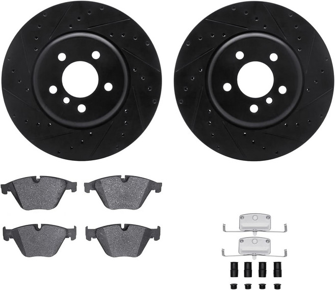 2014-2016 BMW 535d용 다이내믹 마찰 회사 브레이크 키트; 2011-2016 535i; 2012-2019 640i; 2012-2016 액티브 하이브리드 5 전면