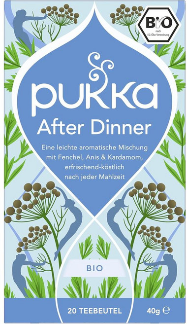 독일 푸카 Pukka Herbal Tea After Dinner 아니스 씨앗 회향 카다멈 강황 에프터 디너 허브차 티백, 20개입, 2개, 2g