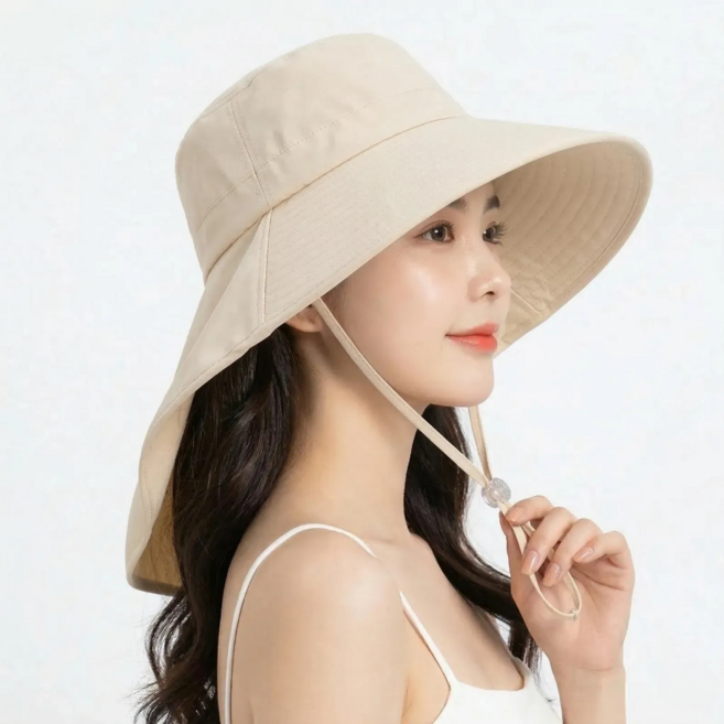 멜로우즈 자외선 완벽차단 병거지 여성 썬캡 데일리 휴양지 다용도 햇빛가리개