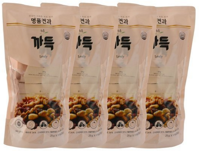 까득 하루견과 러블리 25gx10개입x4팩 프리미엄 하루견과 신선하고 맛있는 견과, 4개