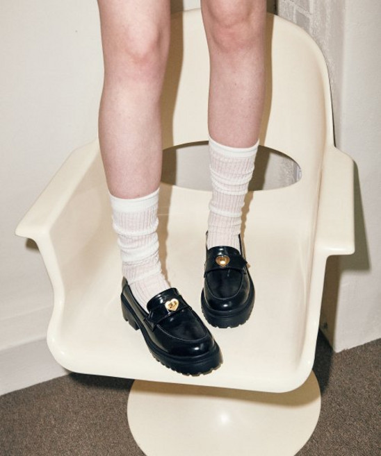 마크모크 MAC MOC Hatte 하트포인트 트렌디 청키 로퍼5Cm THQ064 JFB613