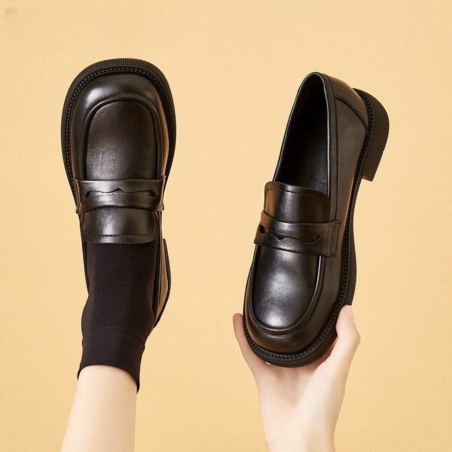 플레르비 여성 심플 단화 편안한 구두 메리제인 청키 로퍼