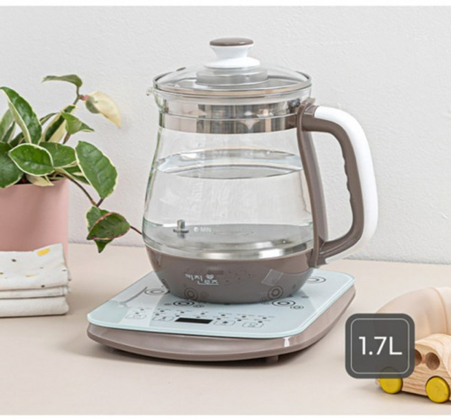 키친로즈 전기 티포트 KR-1800T 원터치 강화유리 보온포트 1.7L, 상세페이지 참조