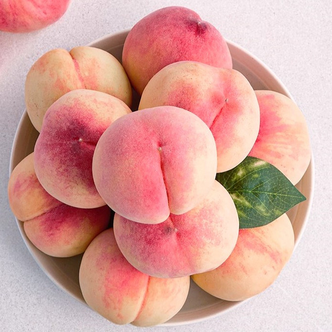 [영천농장] 제철 백도 딱딱이 복숭아 대과, 1박스, 2KG (6-9과)
