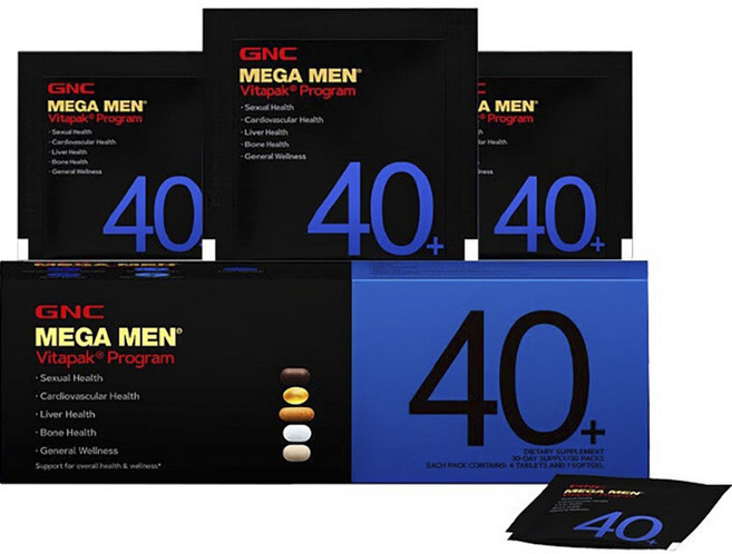 GNC 메가 맨 비타팩 프로그램 40+, 1개, 30정