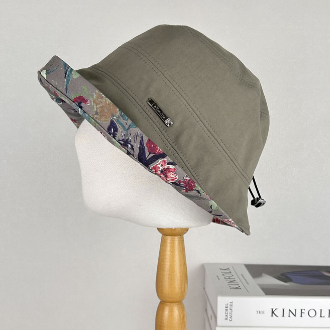 중년여성벙거지 봄 가을 간절기 면 꽃배색 모자 엄마 할머니 산책 여행 BHW-K2501